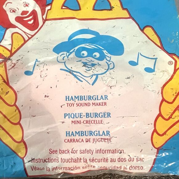 McDonalds Happy Meal Toy Hamburglar 1996 Vintage Noise Maker - Picture 2 of 9